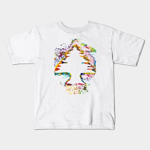 Cedar of lebanon paint art Kids T-Shirt by Beirout